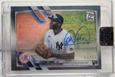 Estevan Florial 2021 Topps Clearly Authentic BLACK Parallel RC Autograph Auto/75