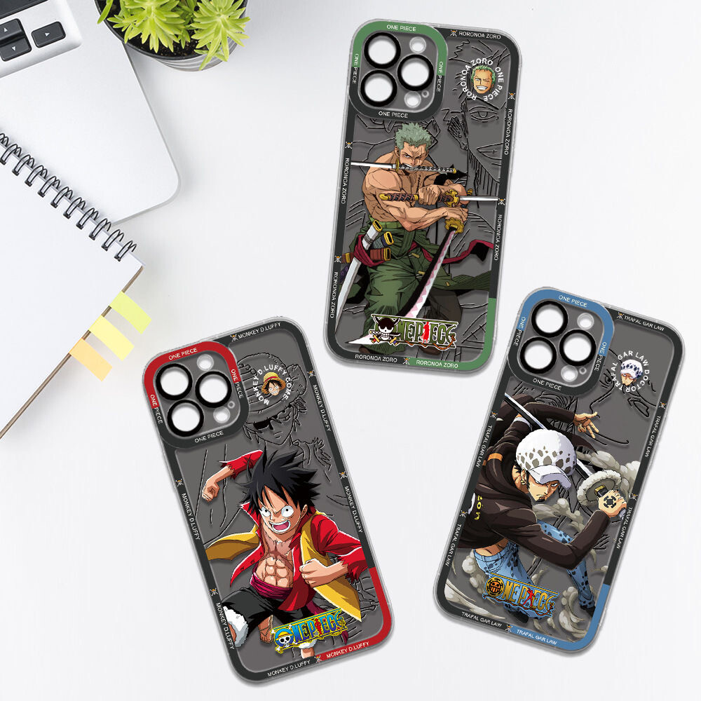 One Piece Luffy Law Zoro Phone Case For iPhone 16 15 Plus 14 13 12