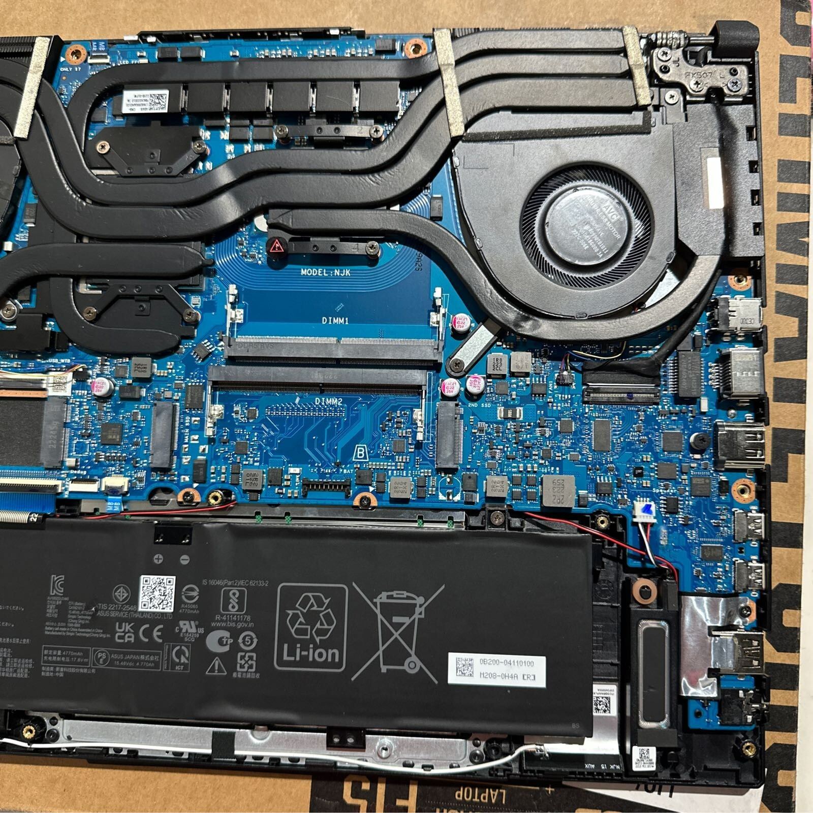 ASUS TUF Dash 15 (2022) Laptop 15.6" 144Hz i7 RTX 3060 FX517ZM-AS73 FOR PARTS - Picture 11 of 13