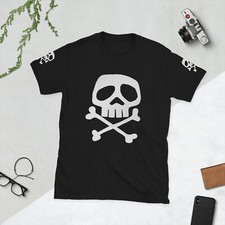 SKULL-N-CROSSBONES - Danzig Misfits 80's T-Shirt Sleeve Print Vintage C L 