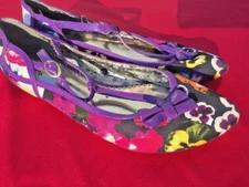 SALE @ POETIC LICENCE Pansy Flower Anthropologie Ballet Flats Shoes Women Sz 7.5