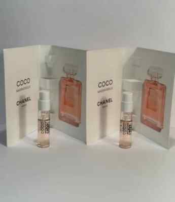 2 x CHANEL COCO MADEMOISELLE Eau De Parfum Spray 0.05oz/1.5ml EACH
