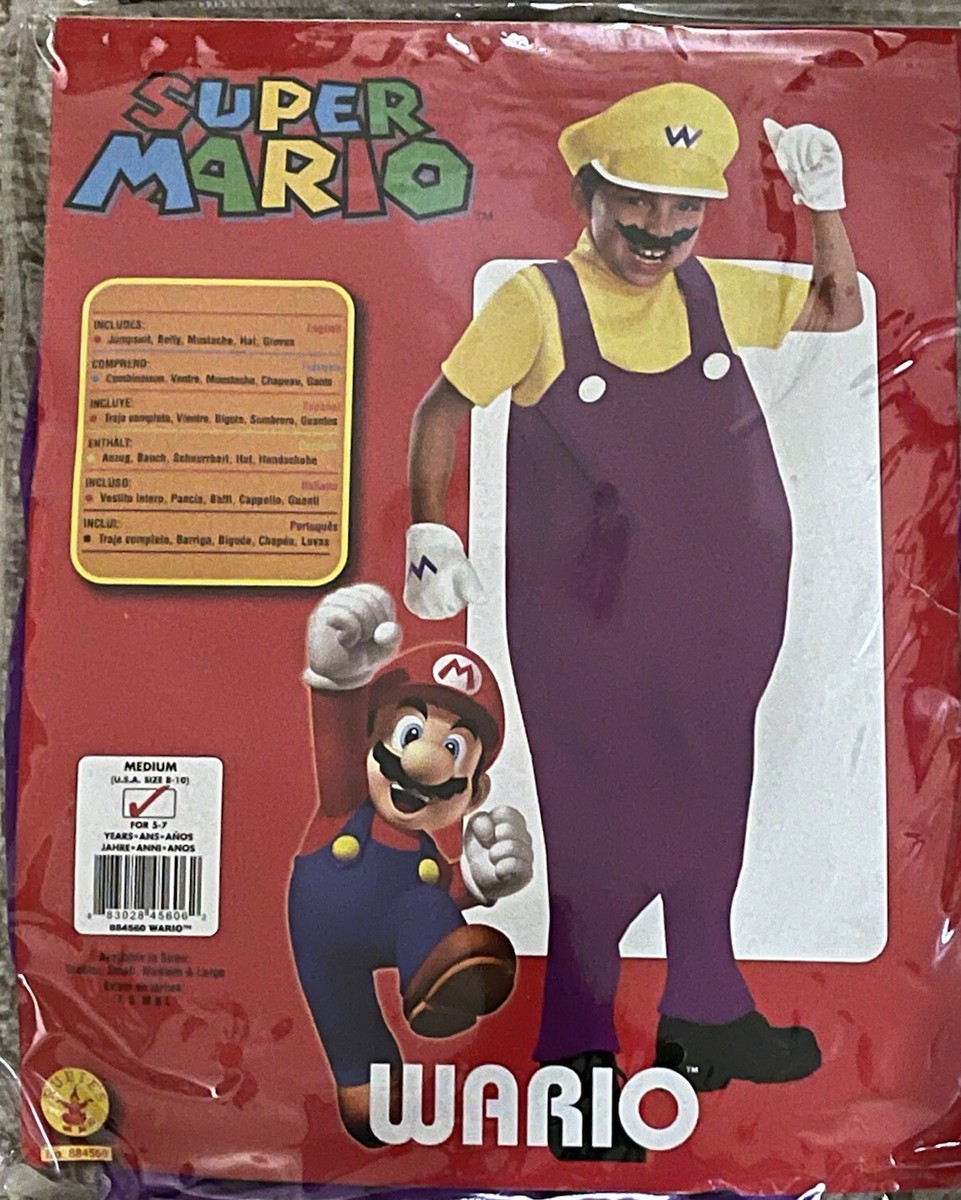 Wario - Super Mario Bros - Deluxe Costume - Child - Medium 8-10 main image 1