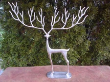 Winter Wonder Lane 23" All Metal Silver Reindeer Pottery Barn Dupe