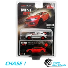 CHASE ! Mini GT 1:64 Honda Civic Type R Red #12