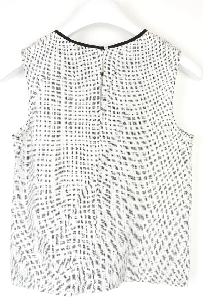 Camiseta para mujer GANT algodón seda estampado puntos Reino Unido 10 sin mangas cuello redondo Foto 2 de 4