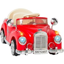 Kids Electric Ride on Red Car RC Classic Car With Remote Control Battery Power