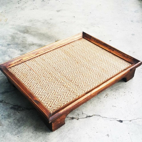 Wooden Tray Crafts Wood Tray Serving Plate Tea Coffee Bamboo Rectangle Free ship - Picture 10 of 12