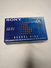 2 SONY HIFI 60 MINUTE AUDIO CASSETTE TAPE C-60HFB NEW AND SEALED