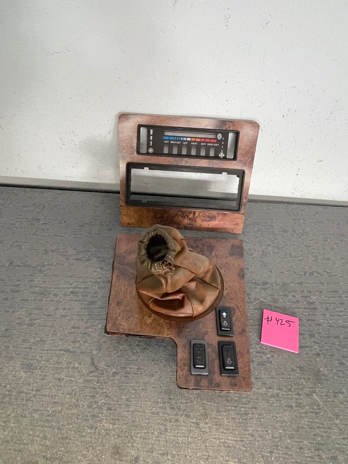 1984-1987 Maserati Biturbo OEM Radio Bezel Trim and Shifter Console #425