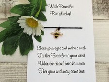 Image of Bee Lucky Wish Bracelet | Good Luck Friendship Gift | Enamel Bee Charm
