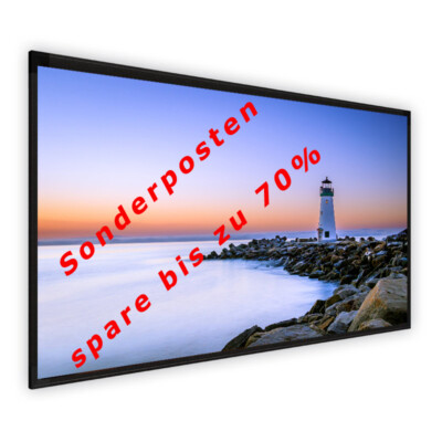 DELUXX Cinema Elegance Beamer Rahmenleinwand 203 x 114 cm 16:9 92'' 4K HDTV 13512