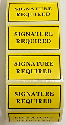 Gelb Schwarz Unterschrift Pflicht Aufkleber Paket Verpackung Sendungsverfolgung Schild Etikett POST