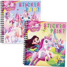 CutteeyFyry 2PCS Paint by Number Sticker Book Travel Unicorn,palace