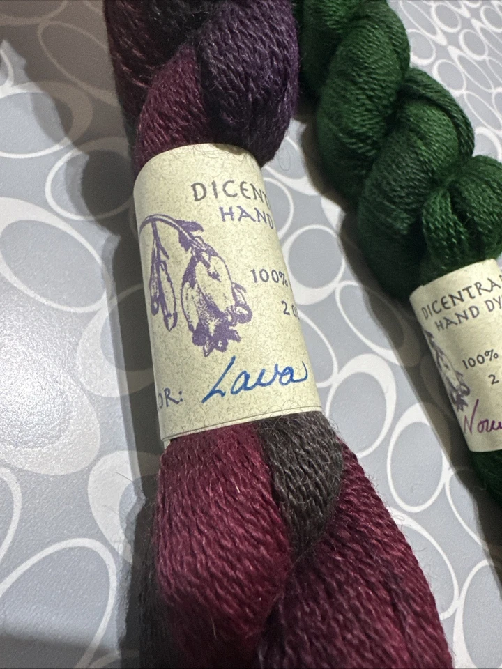 Лот из 2 пряжи Dicentra Designs 100% сверхтонкая альпака кружево 2 унц Ea 500 ярдов Ea - Изображение 4 из 4