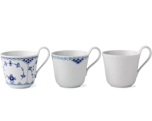 Royal Copenhagen History Mix 1025897 Tumblers Set of 3 Blue Volume: 330 ml