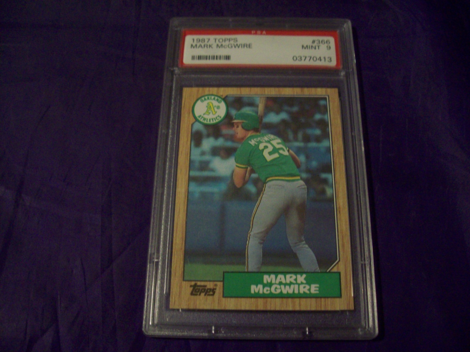 1987 TOPPS #366 MARK MCGWIRE PSA 9