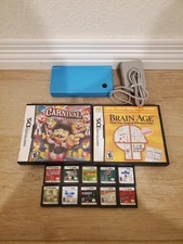 Nintendo DSi Blue Handheld System Console Lego Star Wars Wipeout Disney Cars