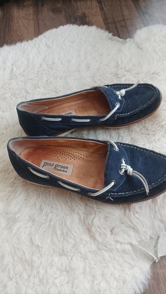 Damen Halbschuhe Paul Green Navy Wildleder 37