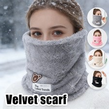 Full Coverage Extra Thick Fleece Neck Warmer Windproof Design for Winter Cycling