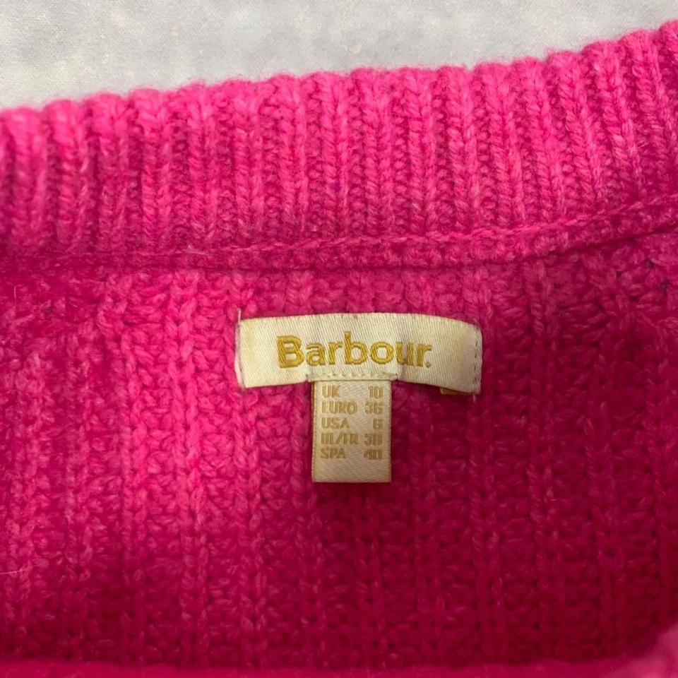 Barbour Knitted Jumper patterned knit sweater Women's 10 - Image 4 of 4