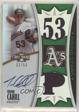 2010 Topps Triple Threads Rising Stars Emerald 33/50 Trevor Cahill #163 Auto s7f