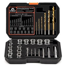 26Pcs Left Hand Drill Bolt Extractor Kit, Easy Out Screw Remover Tool Set