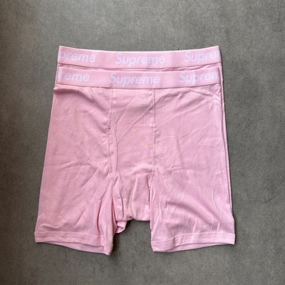 Supreme Boxer Shorts Rose Pink Mens Underpants Streetwear 2 Pack S M L XL New