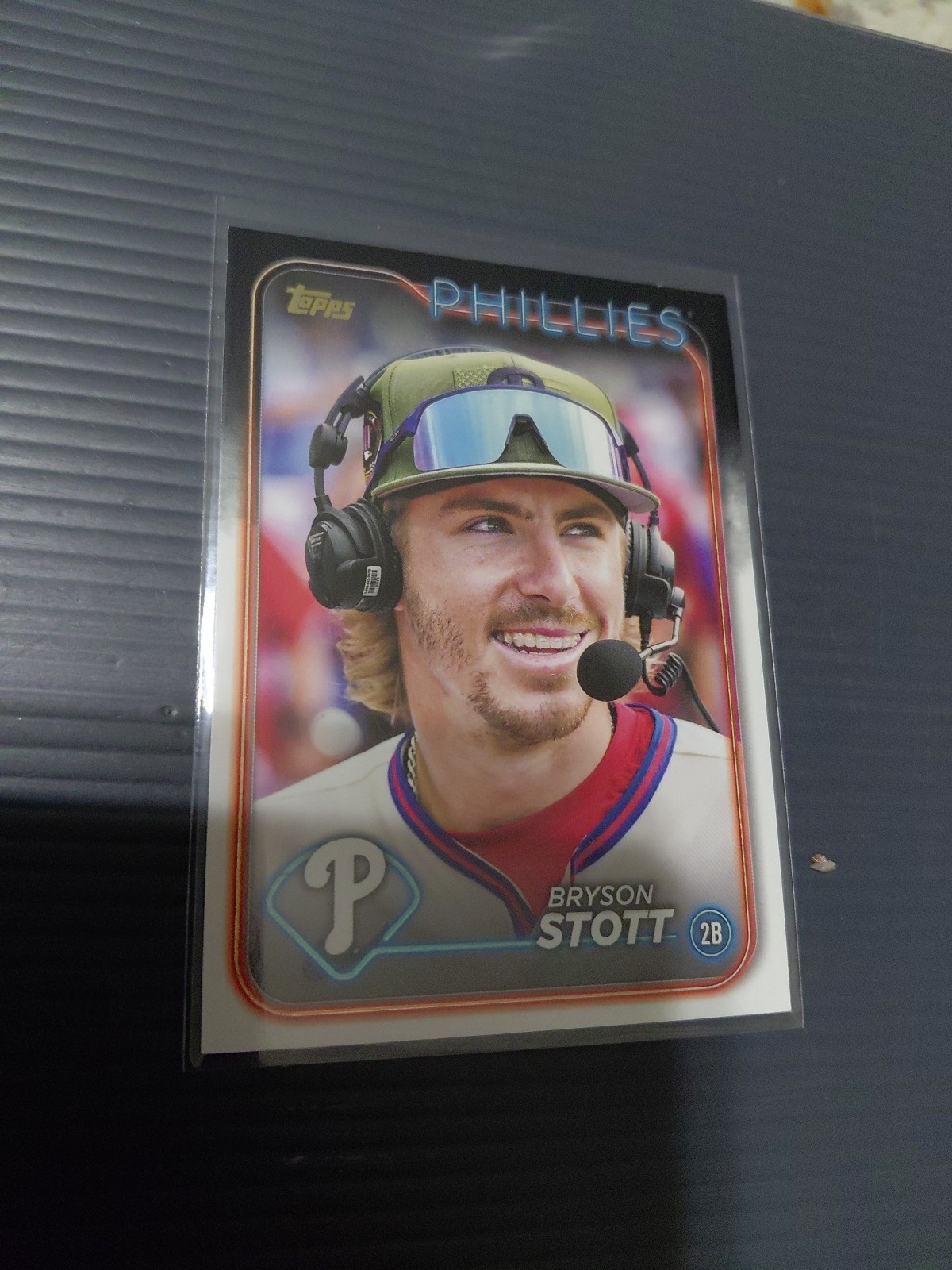 2024 Topps Series 1 Bryson Stott Golden Mirror Image SSP #139 Headset 