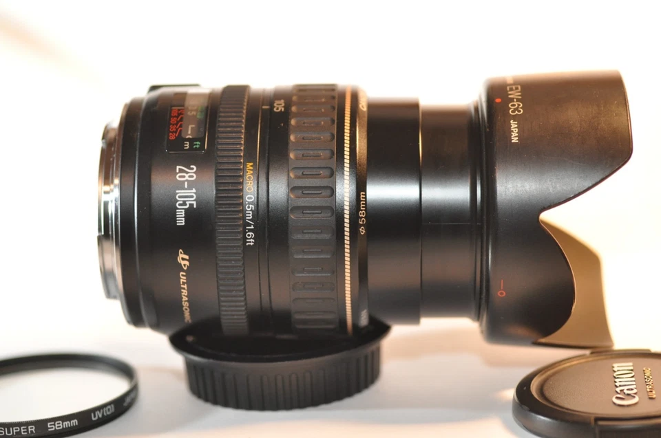 Canon EF 28-105mm f/3.5-4.5 USM FX lens EW-63 for EOS A2 630 T8 T7 80D 90D 7D 5D - Image 3 of 4