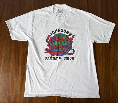 Johnsons World Series  Family Reunion 1997 Hanes Shirt Size Large Vintage