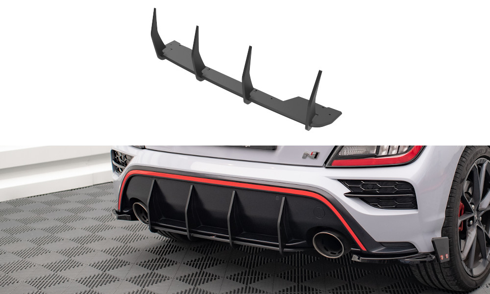 Diffuseur Rouge pour Hyundai Kona N Mk1 - Maxton Design Central Street Pro