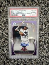 2023 Bowman Draft Chrome Prospect Luke Keaschall 1st Purple /250 Auto PSA 10