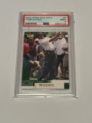   TIGER WOODS 2002 UPPER DECK #1 PSA 9 MINT GRADED CARD    2ND YEAR