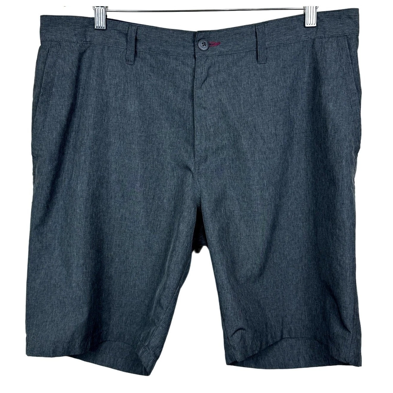 Men's Magellan Outdoors Gray Fish Gear Poly Stretch Casual Outdoor Shorts sz 36