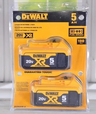 #ad DEWALT 20V MAX XR 5 Ah Lithium Ion Battery Premium High Capacity DCB205 2 $76.90