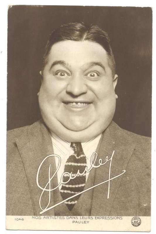 FABULOUS FACE! Paul Pauley ca1910 RPPC French Comic Actor & Singer RARE