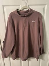 The North Face Purple Fleece Large Women  s 1/4 Zip Activewear Sweater