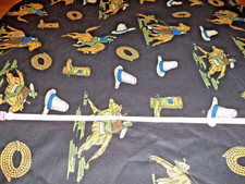 COWBOYS, HATS N LASSOS FABRIC - BY THE YARD -
