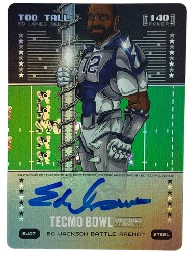 2026 Bo Jackson Battle Arena Tecmo Too Tall Ed Jones Steel Auto 140