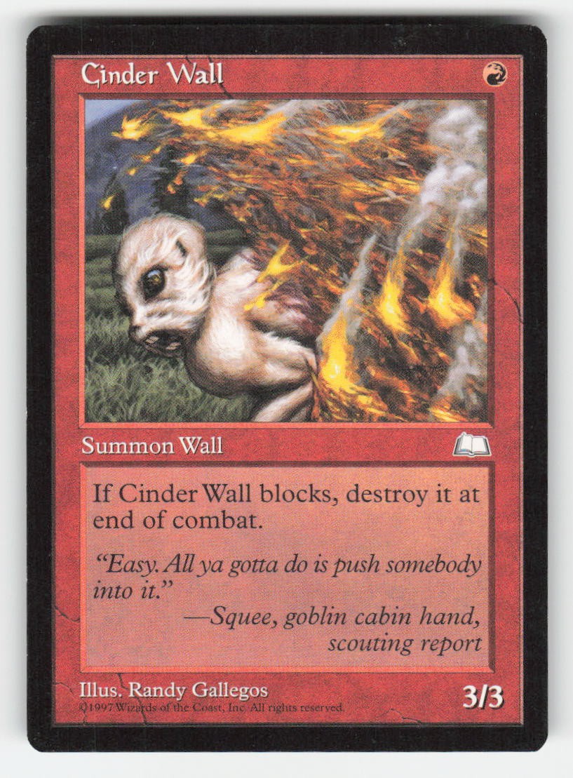 1997 Cinder Wall Weatherlight MTG