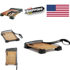 Heavy Duty Wood Guillotine Paper Trimmer 15 Inch Durable Cutting Surface