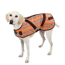 Canine Styles Orange Plaid Horse Style Dog Blanket Size 24
