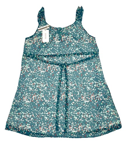 Anthropologie Tulle Womens Tank Dress XL Blue Sheer Lined Polka Dot Spring NEW - Picture 9 of 14