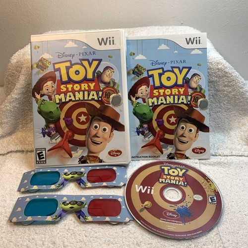 Disney Pixar Toy Story Mania Wii Video Game 3D Glasses & Compete Tested See Pics - Picture 8 of 19