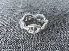 Bague HERMES neuve en argent - chaine d'ancre - taille 53 - Hermès