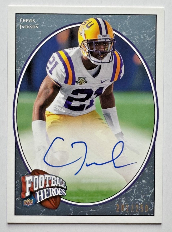 Chevis Jackson Upper Deck Heroes #119 Autograph-Blue