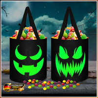 Halloween SüßIgkeiten Tasche 2 StüCk Filz Eimer Beutel Zum Sammeln Karneval