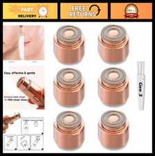 Replacement Heads for Facial Hair Remover - Double Precision Blades, 6 Pack