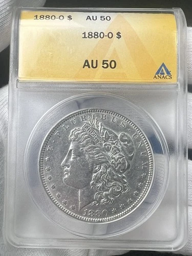 1880-O $1 Morgan Dollar 90% Silver ANACS AU50 New Orleans Early US Coin